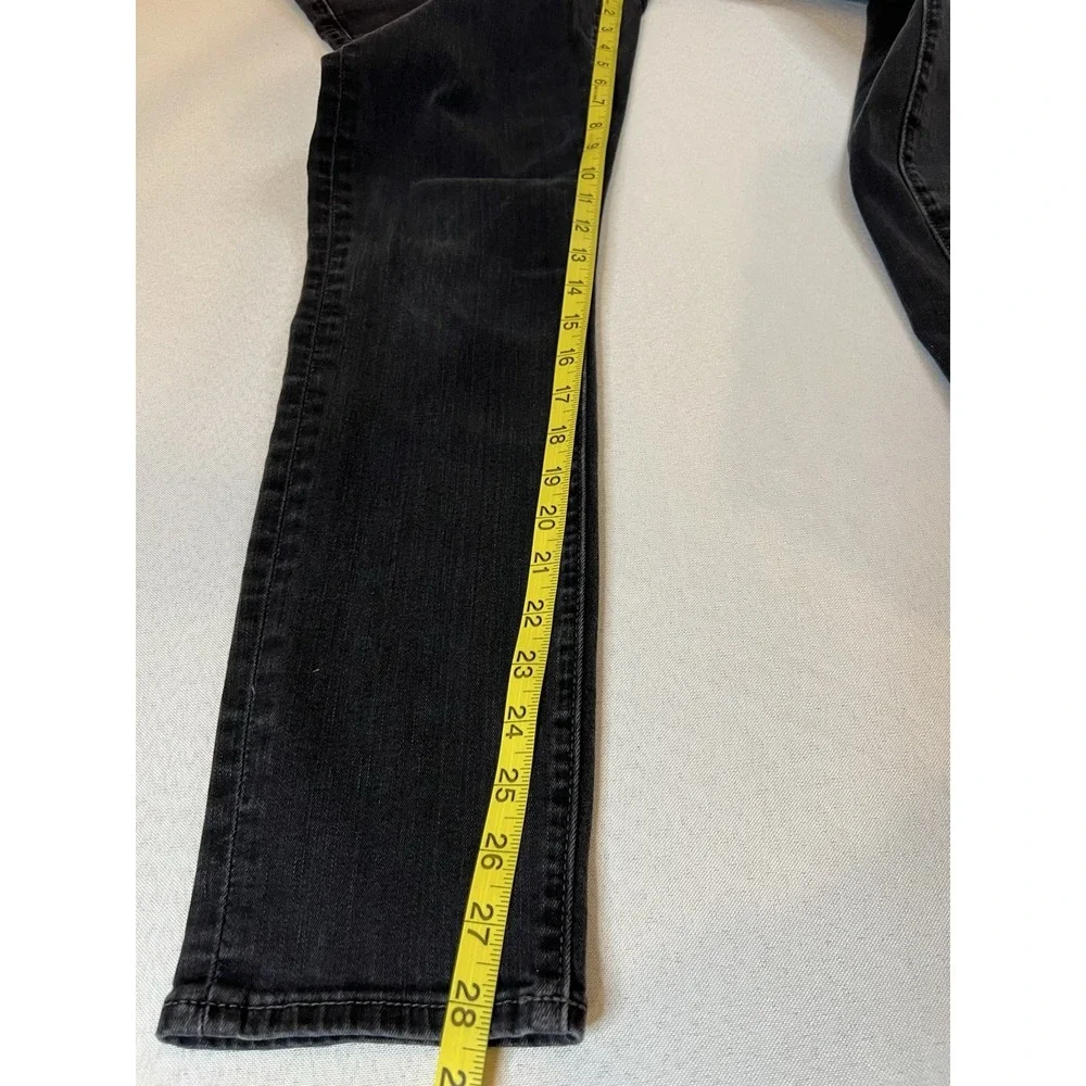 Pilcro and the Letterpress Stet Jeans Women's 28 Black Mid Rise Skinny Whiskered